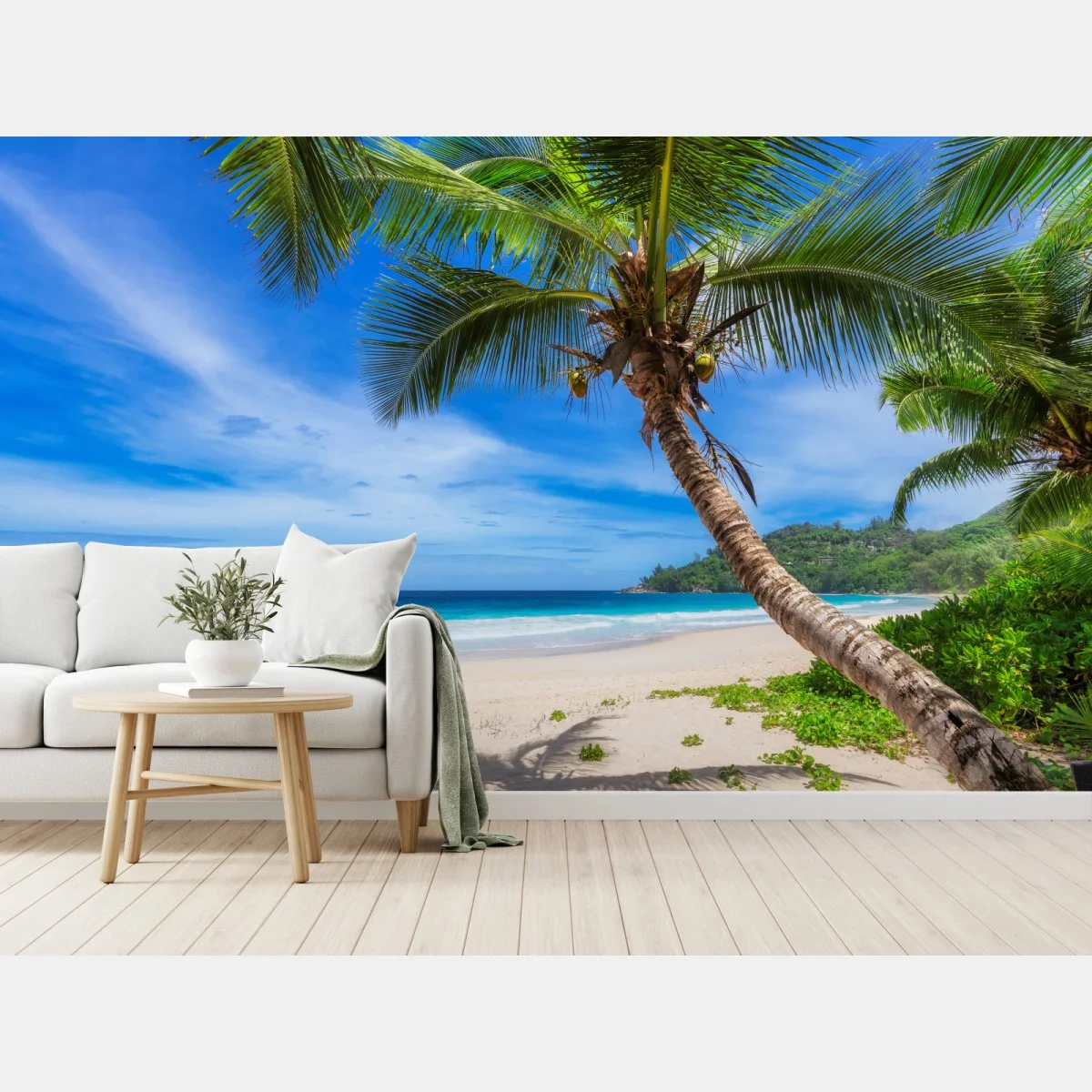 Papier peint plage tropicale au cocotier – Wallnifity® Papier peint plage tropicale au cocotier – Wallnifity®