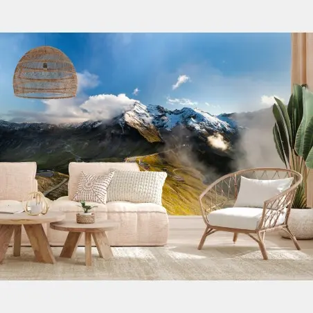 Papier peint route alpine du Grossglockner en Autriche – Wallnifity®