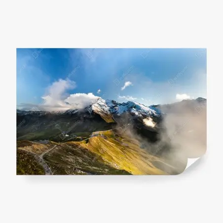 Papier peint route alpine du Grossglockner en Autriche – Wallnifity®