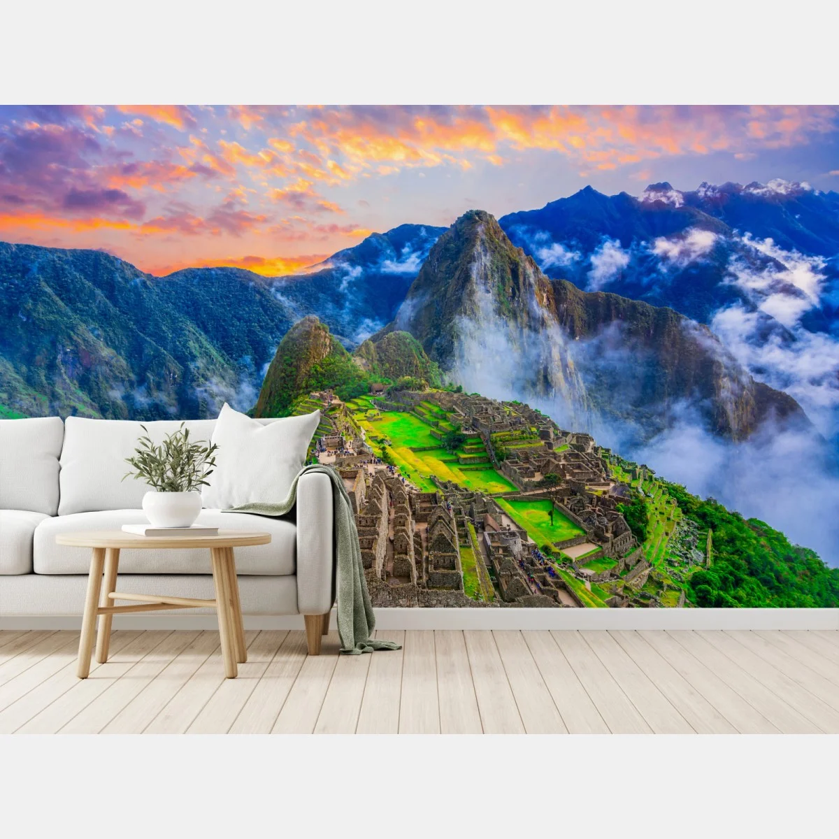Papier peint lever de soleil sur Machu Picchu, panorama des Andes – Wallnifity® Papier peint lever de soleil sur Machu Picchu, panorama des Andes – Wallnifity®