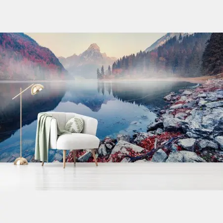 Papier peint brume d'automne au lac Obersee – Wallnifity®