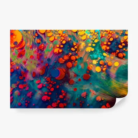Papier peint marbrures cosmiques colorées – Wallnifity®