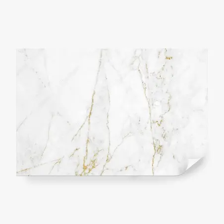 Papier peint marbre blanc aux veinures dorées – Wallnifity®