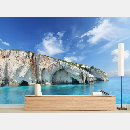 Papier peint grottes bleues de Zakynthos – Wallnifity®