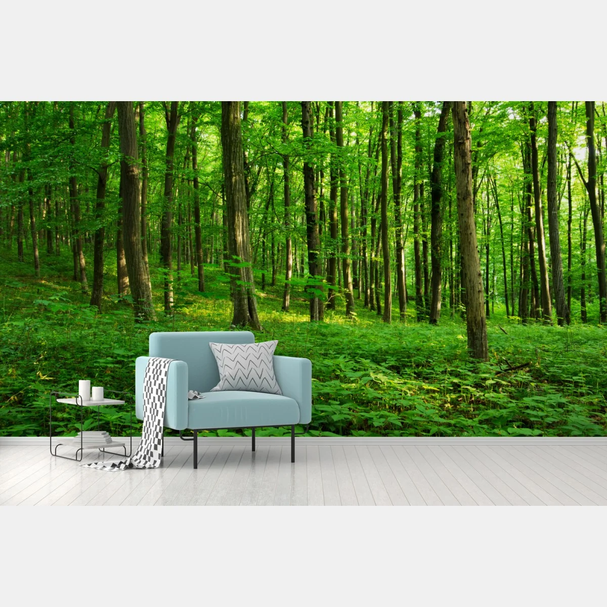 Papier peint forêt verdoyante au printemps – Wallnifity® Papier peint forêt verdoyante au printemps – Wallnifity®