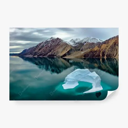 Papier peint arche de glace et montagnes réfléchies – Wallnifity®