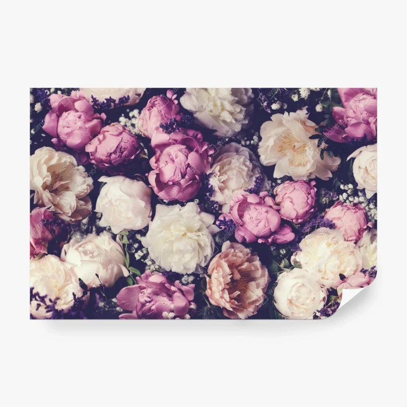 Papier peint composition de pivoines pastel et romantiques – Wallnifity® Papier peint composition de pivoines pastel et romantiques – Wallnifity®