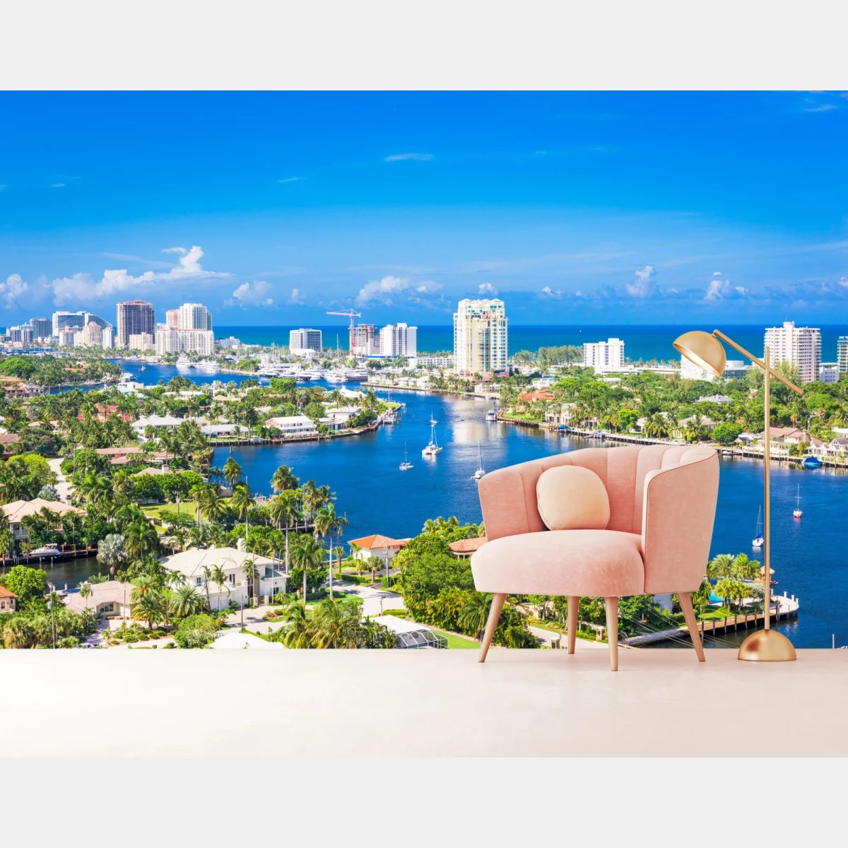 Papier peint panorama côtier de Fort Lauderdale – Wallnifity® Papier peint panorama côtier de Fort Lauderdale – Wallnifity®