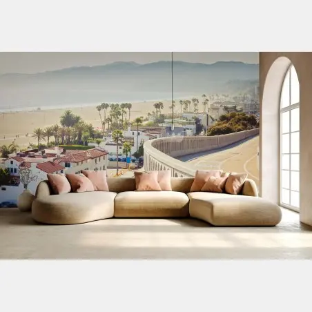 Papier peint balade côtière à Santa Monica – Wallnifity®