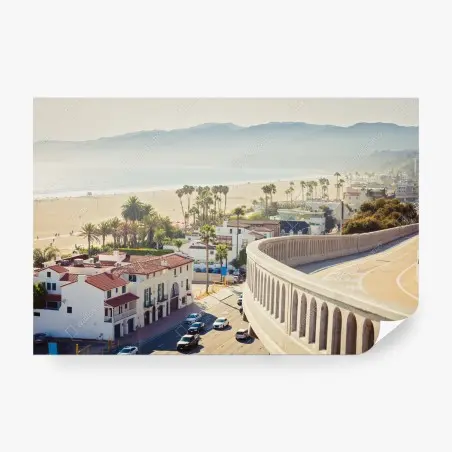 Papier peint balade côtière à Santa Monica – Wallnifity®