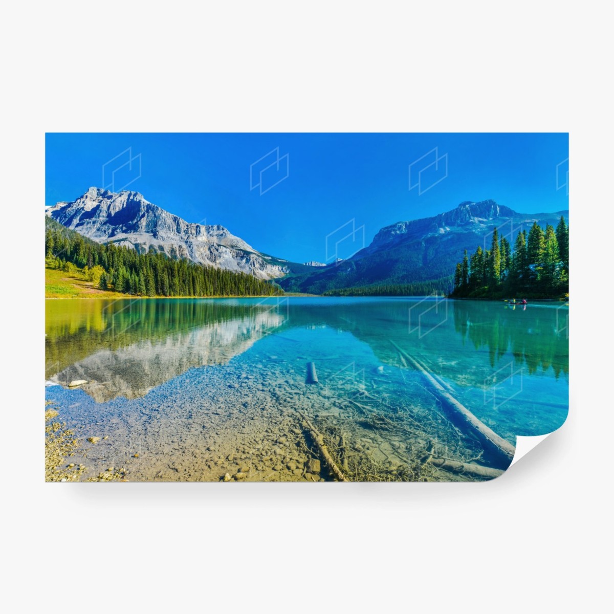 Papier peint paysage lacustre alpin aux eaux turquoise – Wallnifity®