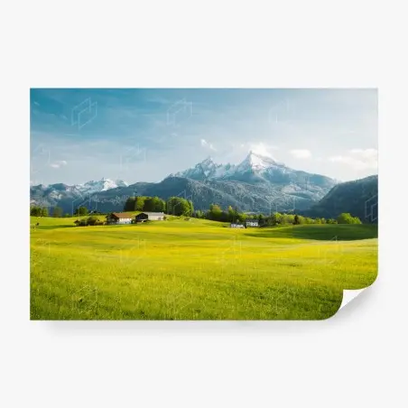 Papier peint panorama alpin printanier – Wallnifity®