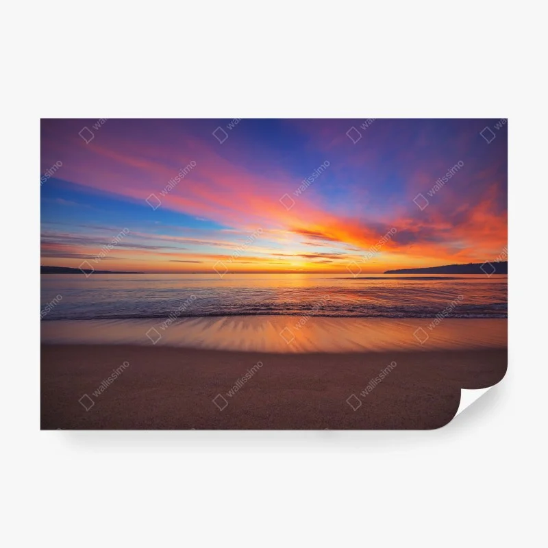 Papier peint lever de soleil vibrant sur l'horizon marin – Wallnifity® Papier peint lever de soleil vibrant sur l'horizon marin – Wallnifity®