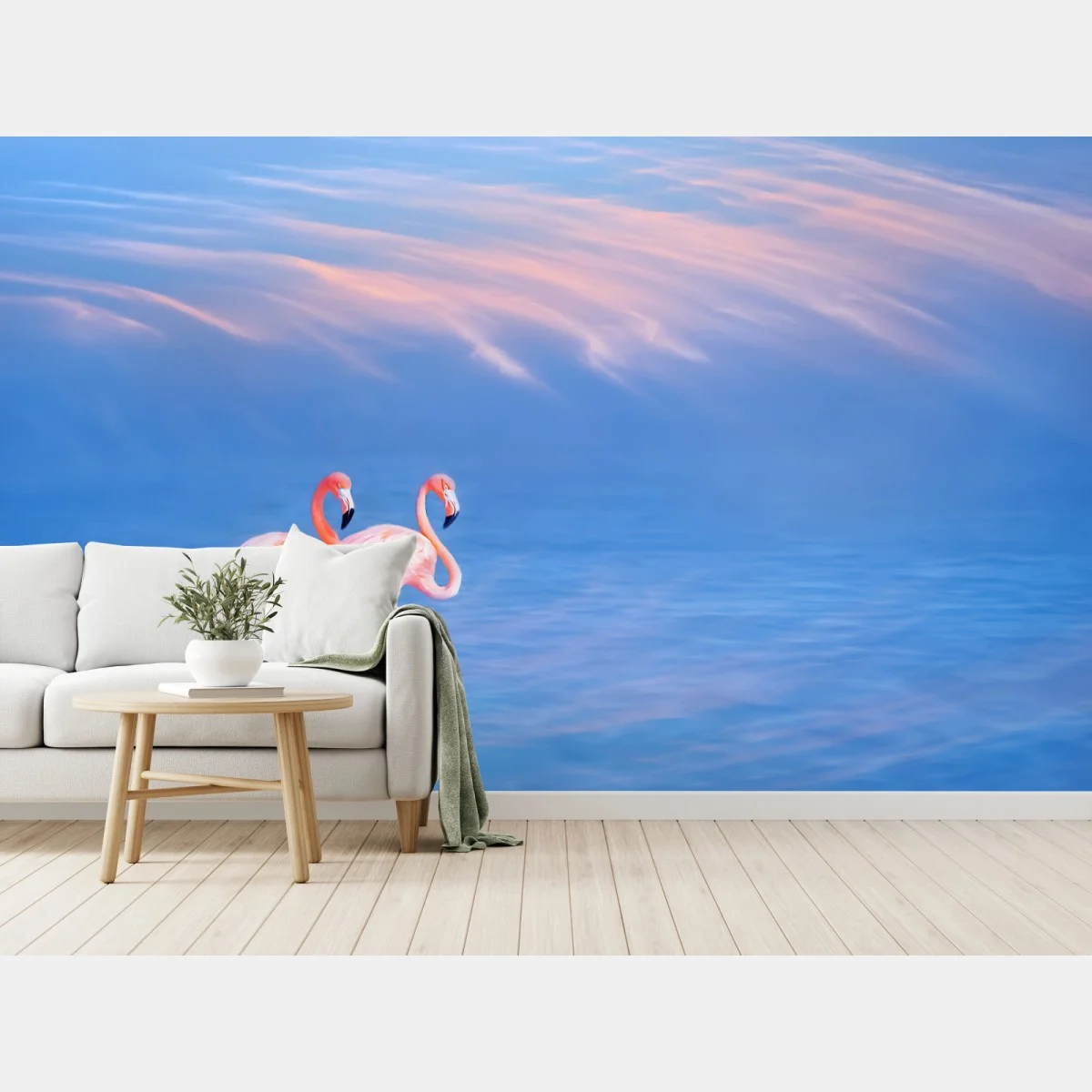 Papier peint duo de flamants roses au crépuscule – Wallnifity® Papier peint duo de flamants roses au crépuscule – Wallnifity®