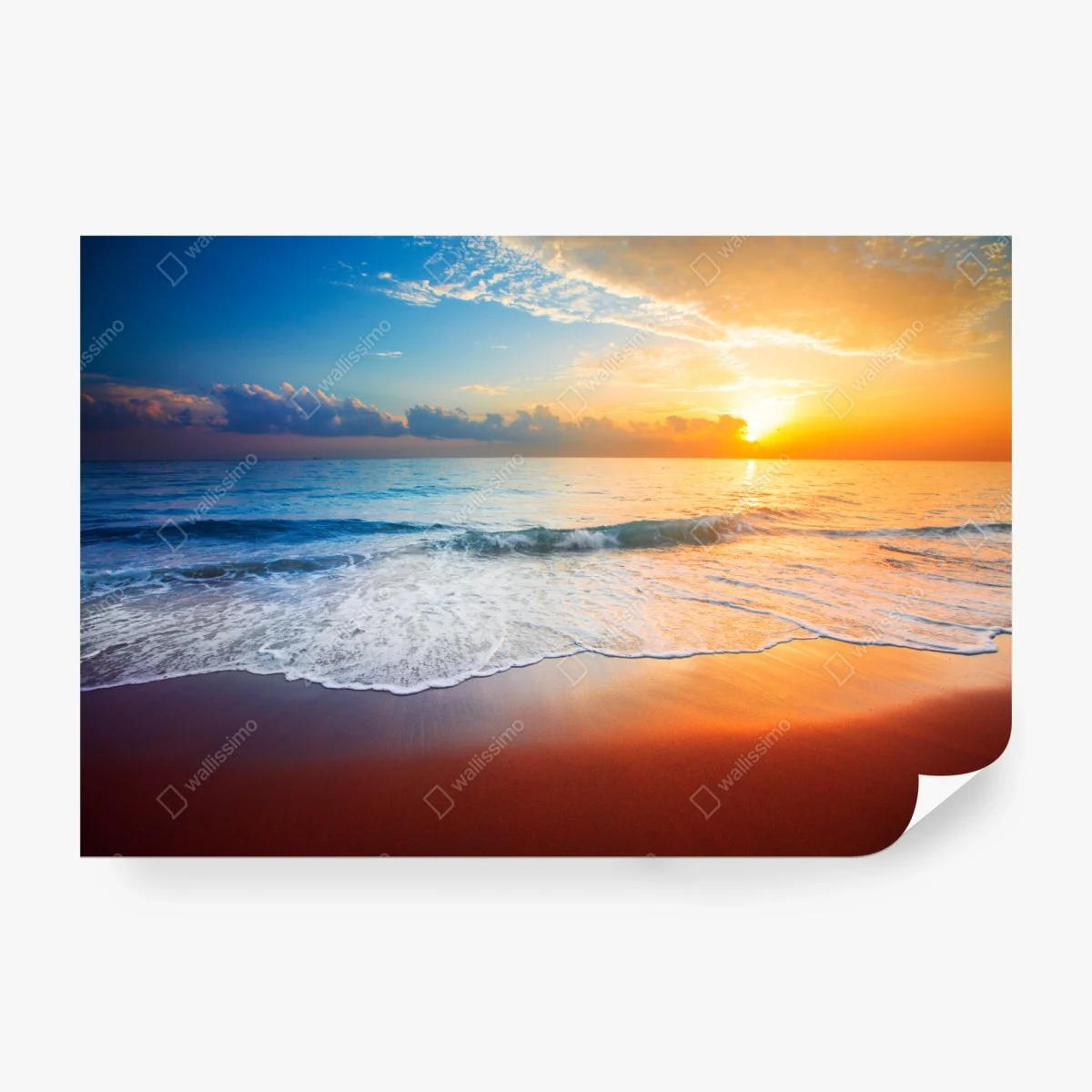 Papier peint coucher de soleil sur une plage tranquille – Wallnifity® Papier peint coucher de soleil sur une plage tranquille – Wallnifity®