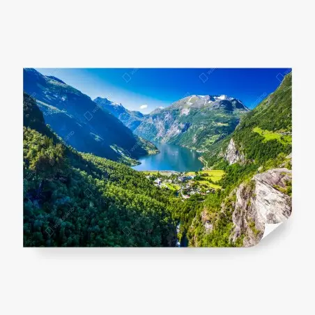 Papier peint paysage panoramique du Geirangerfjord – Wallnifity®