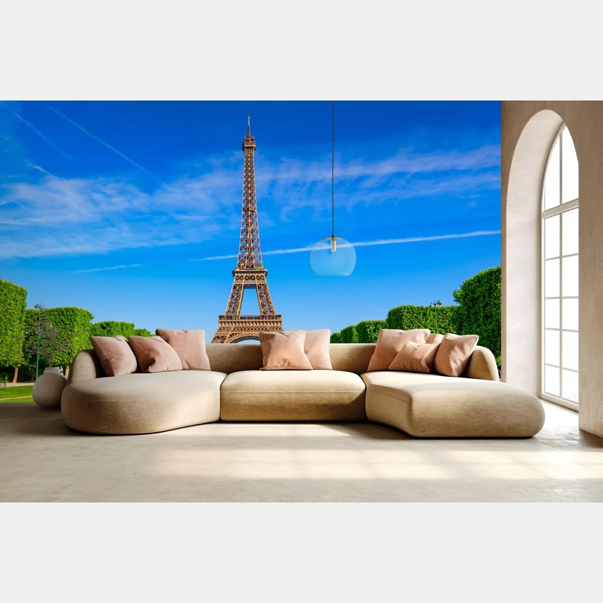 Papier peint vue emblématique de la Tour Eiffel au Champ de Mars – Wallnifity® Papier peint vue emblématique de la Tour Eiffel au Champ de Mars – Wallnifity®