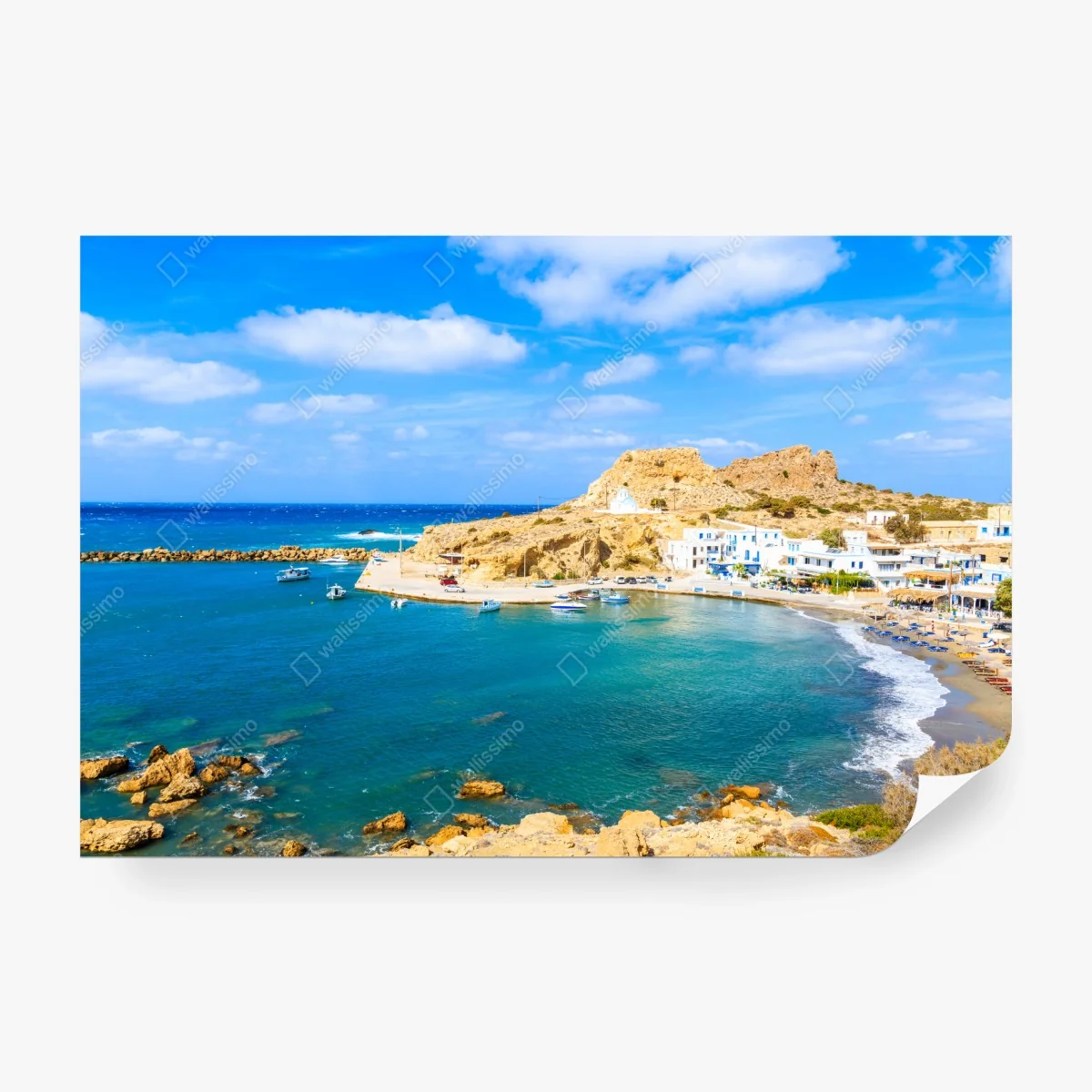 Papier peint paysage côtier de Finiki, Karpathos, Grèce – Wallnifity® Papier peint paysage côtier de Finiki, Karpathos, Grèce – Wallnifity®