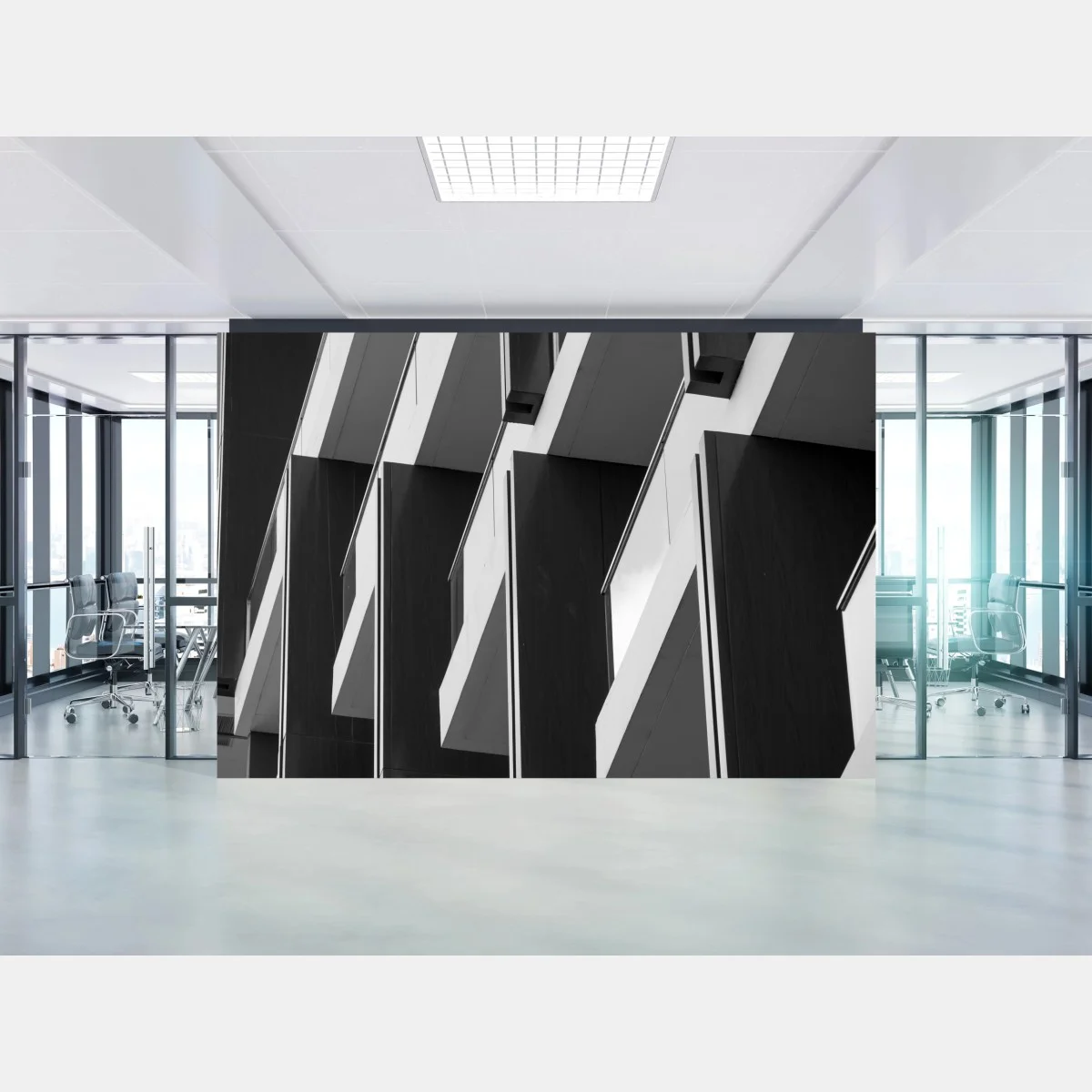 Papier peint rythme géométrique de façade moderne – Wallnifity® Papier peint rythme géométrique de façade moderne – Wallnifity®