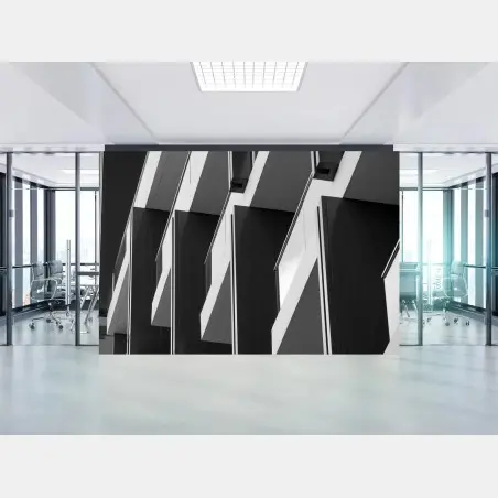 Papier peint rythme géométrique de façade moderne – Wallnifity®