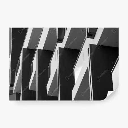 Papier peint rythme géométrique de façade moderne – Wallnifity®