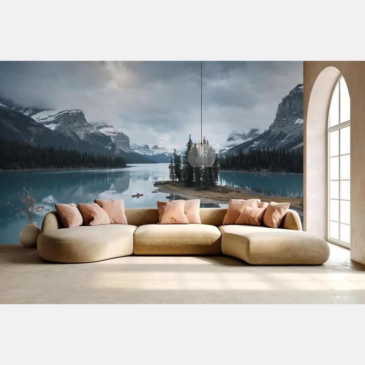 Papier peint reflets tranquilles sur lac alpin – Wallnifity® Papier peint reflets tranquilles sur lac alpin – Wallnifity®