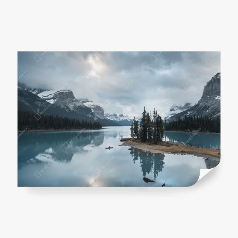 Papier peint reflets tranquilles sur lac alpin – Wallnifity® Papier peint reflets tranquilles sur lac alpin – Wallnifity®