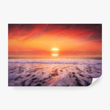 Papier peint coucher de soleil sur la plage – Wallnifity®