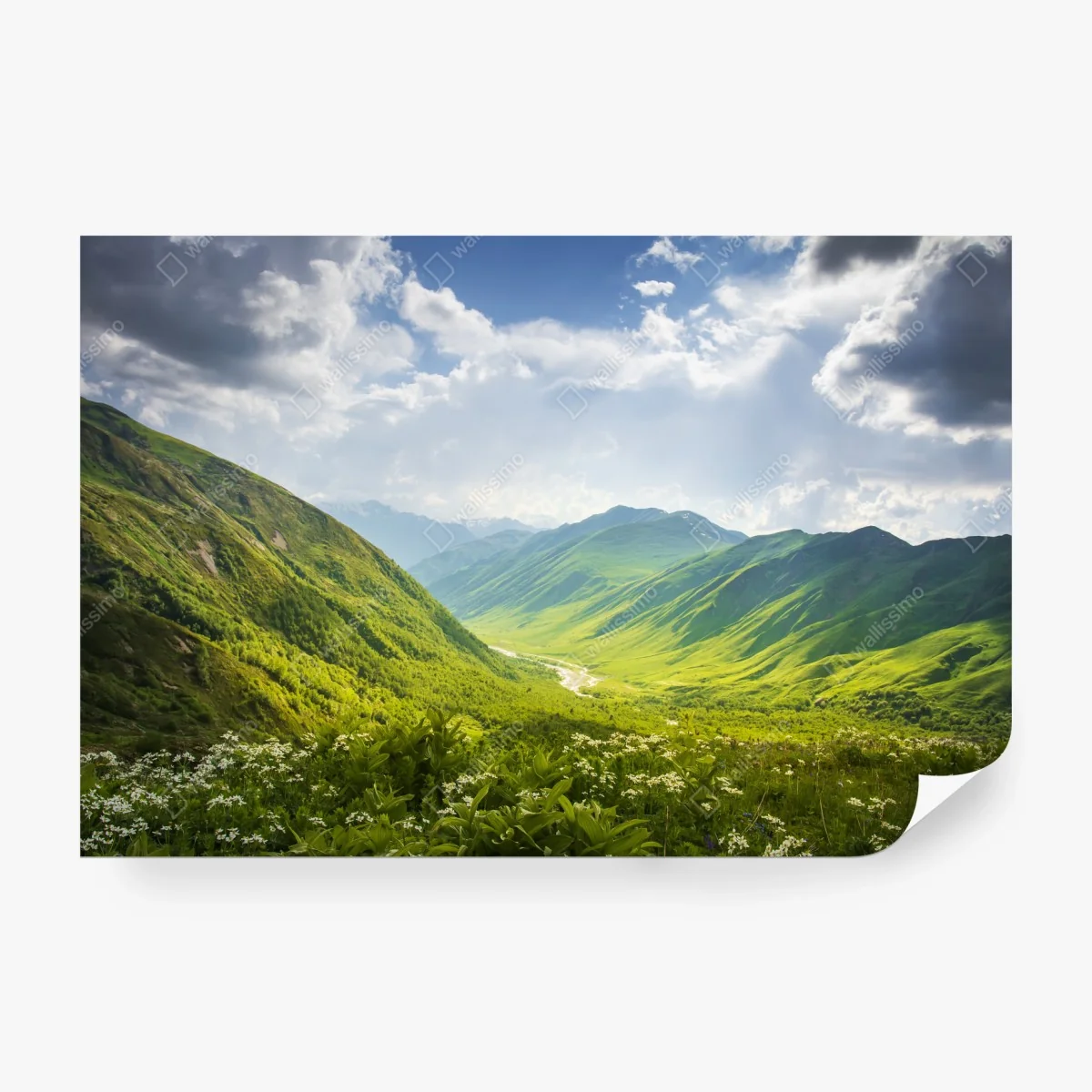 Papier peint paysage montagneux verdoyant à Svaneti – Wallnifity® Papier peint paysage montagneux verdoyant à Svaneti – Wallnifity®