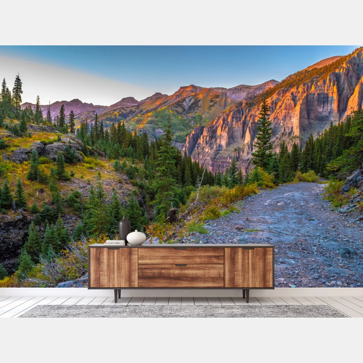 Papier peint paysage de montagne au coucher du soleil – Wallnifity® Papier peint paysage de montagne au coucher du soleil – Wallnifity®