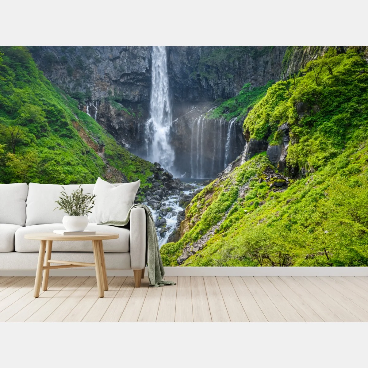 Papier peint cascade majestueuse de Kegon à Nikko – Wallnifity® Papier peint cascade majestueuse de Kegon à Nikko – Wallnifity®