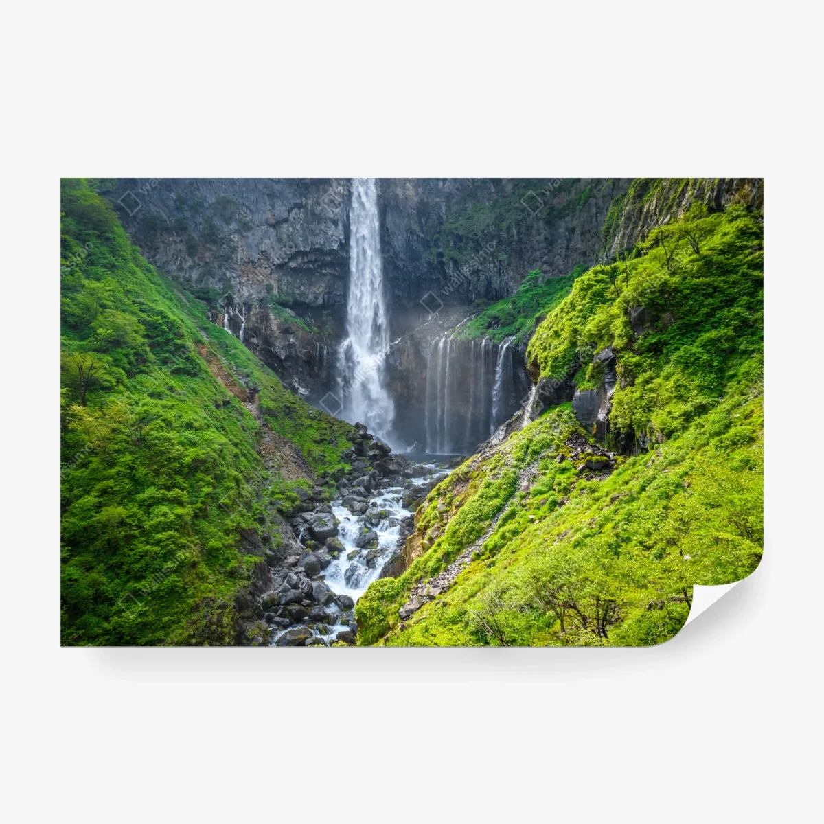Papier peint cascade majestueuse de Kegon à Nikko – Wallnifity® Papier peint cascade majestueuse de Kegon à Nikko – Wallnifity®
