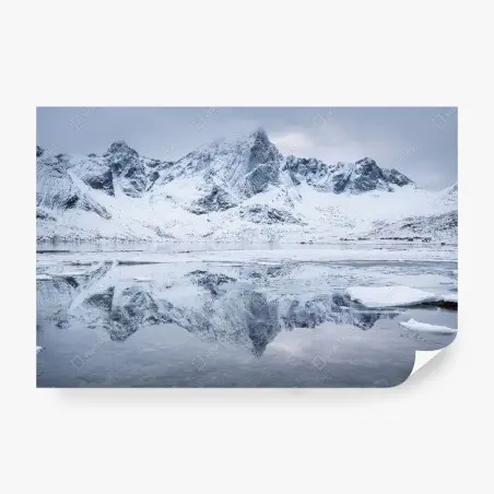Papier peint reflets glacés du fjord norvégien – Wallnifity®