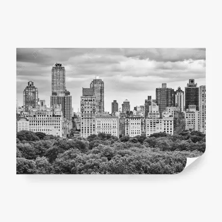 Papier peint horizon en noir et blanc de l'Upper East Side, Manhattan – Wallnifity®