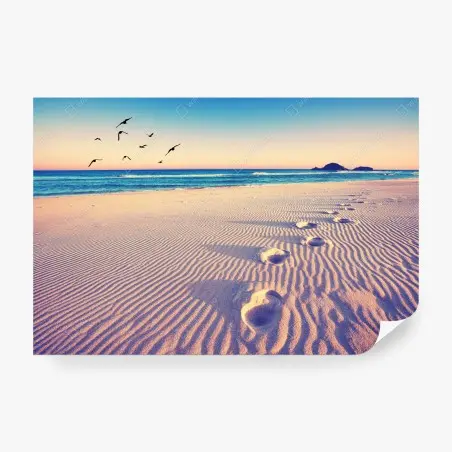 Papier peint empreintes magiques sur le sable – Wallnifity®