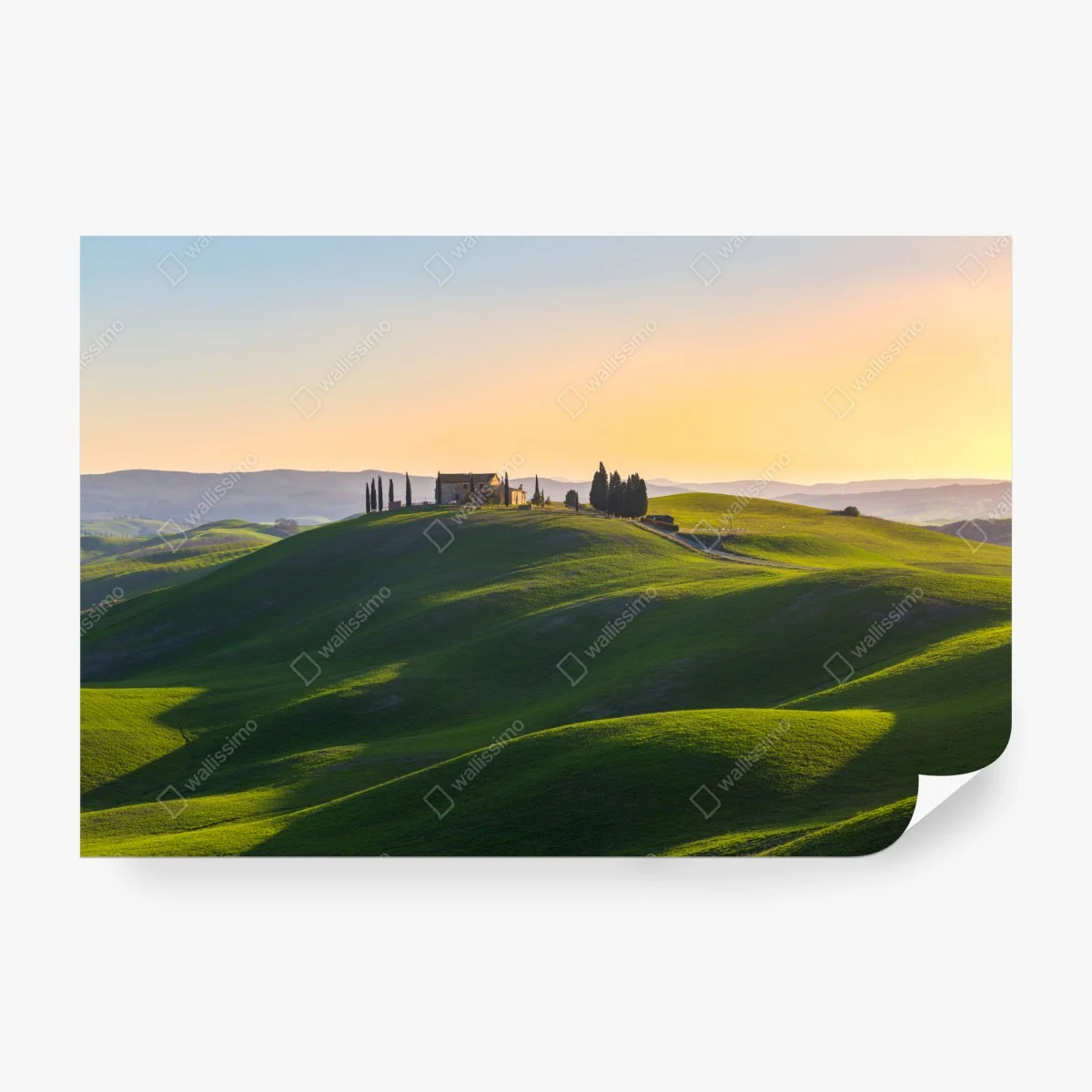Papier peint douceur des collines de la Toscane au coucher du soleil – Wallnifity® Papier peint douceur des collines de la Toscane au coucher du soleil – Wallnifity®