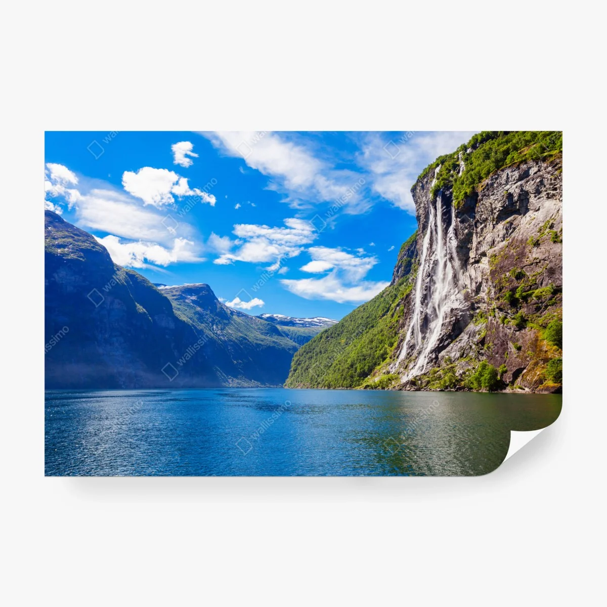 Papier peint cascade des sept sœurs à Geiranger – Wallnifity® Papier peint cascade des sept sœurs à Geiranger – Wallnifity®