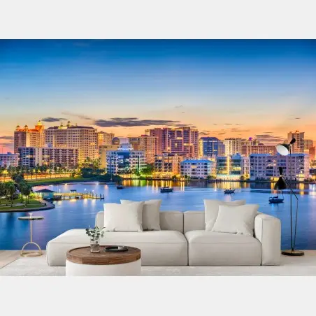 Papier peint aube sur la baie de Sarasota – Wallnifity®