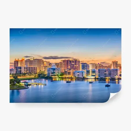 Papier peint aube sur la baie de Sarasota – Wallnifity®