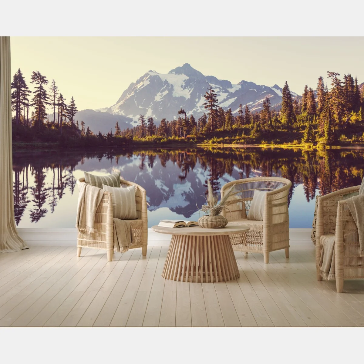 Papier peint reflet serein du Mont Shuksan – Wallnifity® Papier peint reflet serein du Mont Shuksan – Wallnifity®