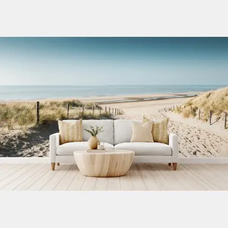 Papier peint chemin de sable vers la mer à Noordwijk – Wallnifity®