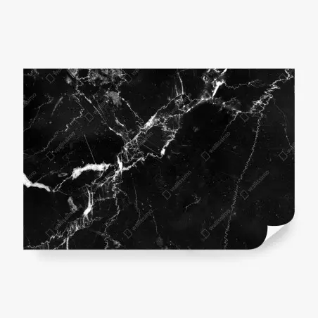 Papier peint marbre noir veiné pour décoration murale – Wallnifity®