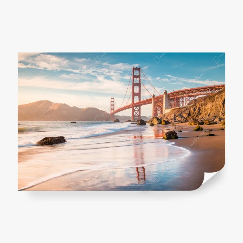Papier peint coucher de soleil au pied du Golden Gate – Wallnifity® Papier peint coucher de soleil au pied du Golden Gate – Wallnifity®