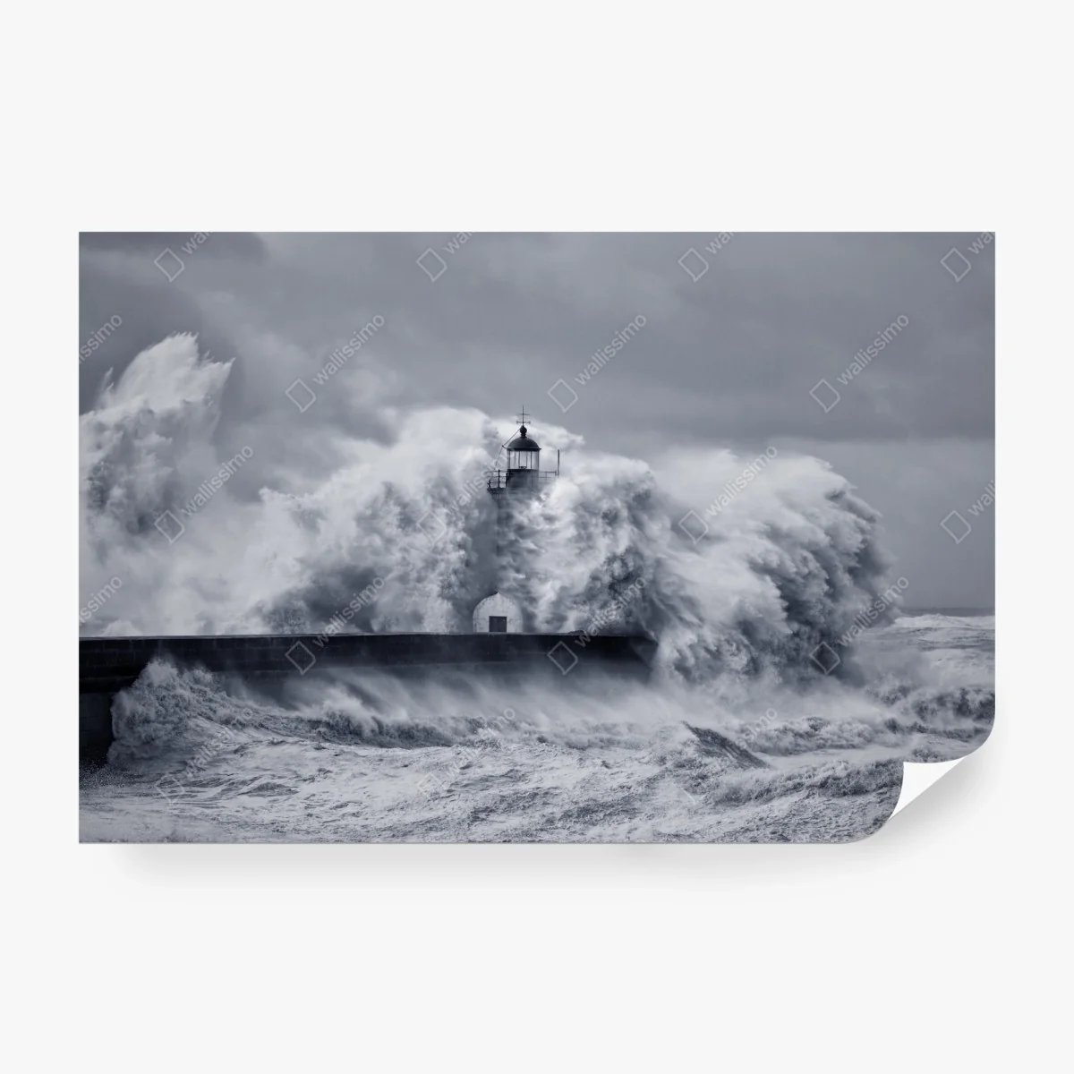 Papier peint phare du Douro englouti par les vagues – Wallnifity® Papier peint phare du Douro englouti par les vagues – Wallnifity®