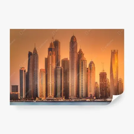 Papier peint horizon doré de Dubaï – Wallnifity®