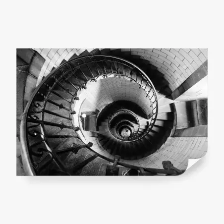 Papier peint spirale architecturale en noir et blanc – Wallnifity®