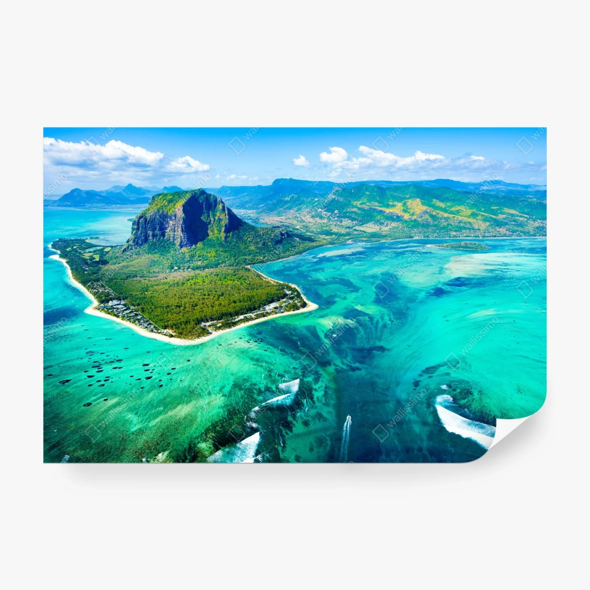 Papier peint paysage côtier d'Île Maurice – Wallnifity®
