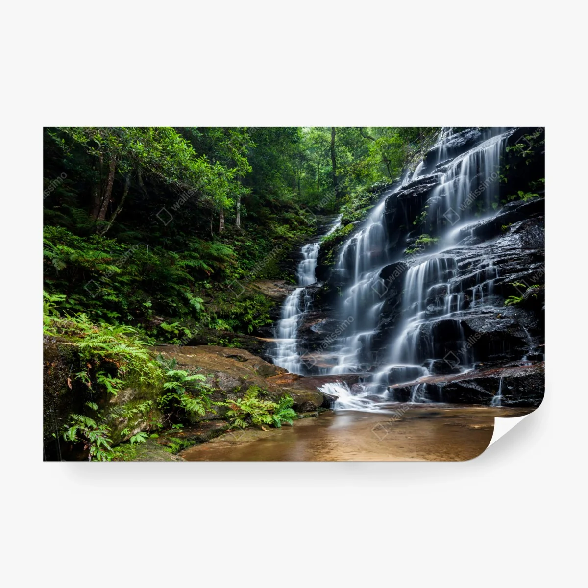 Papier peint cascade paisible au cœur de la forêt – Wallnifity® Papier peint cascade paisible au cœur de la forêt – Wallnifity®