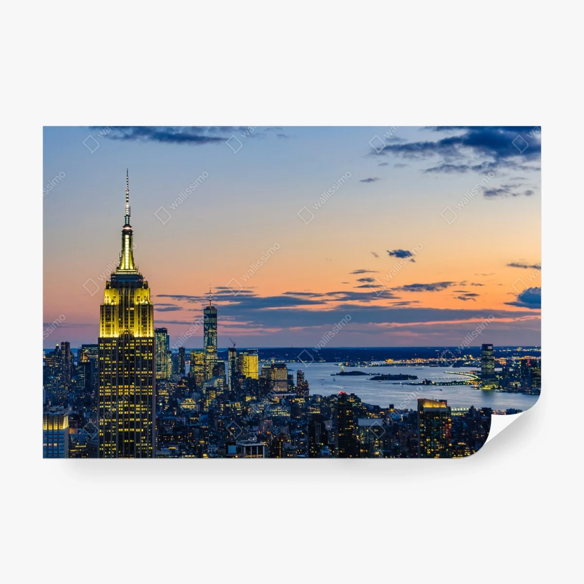 Papier peint coucher de soleil sur New York et l'Empire State Building – Wallnifity® Papier peint coucher de soleil sur New York et l'Empire State Building – Wallnifity®