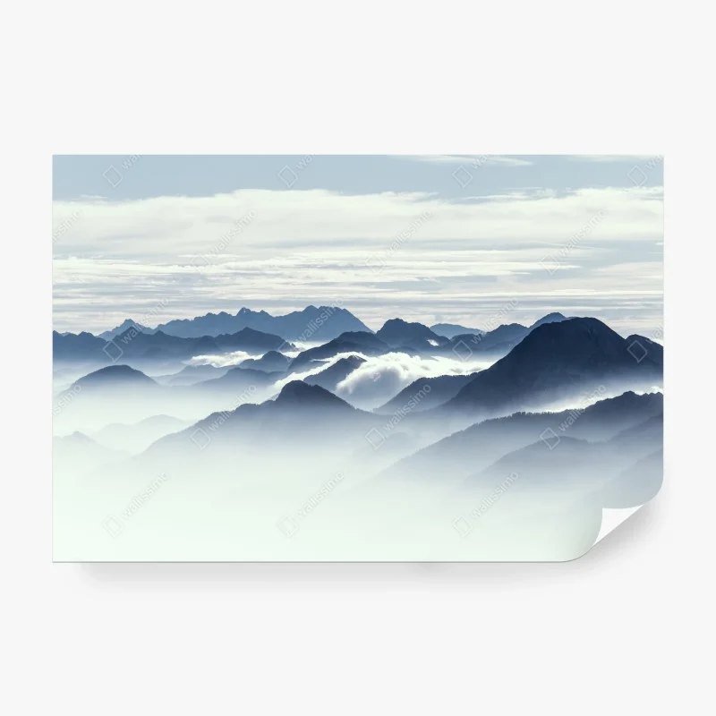 Papier peint silhouettes de montagnes dans la brume – Wallnifity® Papier peint silhouettes de montagnes dans la brume – Wallnifity®